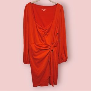 Ava & Viv Faux-Wrap Dress